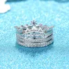 Anneaux de mariage Bague en forme de couronne Arrivée Princesse Style Femmes Doigt Haute Qualité CZ Zircone Bijoux de Fiançailles K099