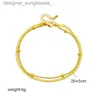 Anklets DIEYURO 316L Stainless Steel Gold Color Double-Layer Anklets For Women Girl New Trend Leg Chain Waterproof Jewelry Gift PartyL231116