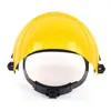 Cascos de motocicleta transparente protector facial completo seguridad PVC montado en la cabeza pantalla ocular sombrero protección equipos de máscara