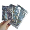 Resealable Bags Foil Pouch Bag Flat mylar Bag for Party Food Storage Holographic Color with glitter star Vvhaq