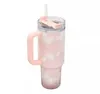 1Pc DHL 40Oz H2.0 Tye Dye Mugs Cups Stainless Steel Tumblers Thermal Insulated 40 Oz 2Nd Generation With Handle Lid And Straw Large Capacity Car Gg0429 0429