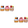 Dekoracja imprezy 6 sztaków zabawki fałszywe ciasta symulowane modelki deserowe Kamienia owocowe realistyczna symulacja
