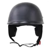 Caschi Moto Nero Opaco Open Face Half DOT Drop Down Visiera Parasole M