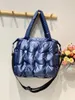 Bolsas de noche 2023 Winter Space Bale Diseñador Bolso Mujer Casual Algodón Down Feather Lady Hombro Sac A Mian Femme Bolsos Mujer