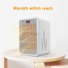 Aquecedores de espaço MINI Aquecedor de cerâmica Refrigerador elétrico Ventilador quente Casa Aquecedor de inverno portátil 1200W Aquecedor elétrico rápido para escritório doméstico UE / EUA Plug YQ231116