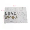 A4 Sublimation Blank Puzzle Favor Creative Love 47 Pieces MDF Heat Transfer Jigsaw Toy DIY Valentine's Day Gift BJ