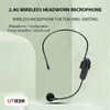 Microphones UHF Headset Wireless Microphone Little Bee Amplifier Teacher Use Teaching Microphone Outdoor Stage Sound Earphone 231116