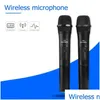 Microfones Smart Wireless Microphone Handheld Mic 2st High Quility med USB -mottagare för karaoke tal högtalare droppleverans el dhrbe