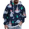 Hoodies masculinos natal gráfico baggy hip-moletom navidad jumper festa na moda com capuz presente de natal lazer sudaderas