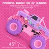 ElectricRC Car Pink RC Electric Vehicle Offroad Large Wheels Highspeed Purple Remote Control Truck Girl Toy 231116