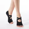 Chaussettes athlétiques à bout ouvert Yoga pur coton point Silicone antidérapant femmes cinq Pilates Ballet danse Sports