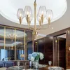 Kroonluchters Modern Art Deco kroonluchter woonkamer Luster Vintage hoogwaardige El Glastkamer Glass Lamp goud