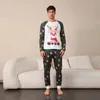 Tenues assorties pour la famille Père Mère Enfants Pyjamas pour bébé Tenues Maman et moi Vêtements de pyjama de Noël Cerf mignon Ensembles de pyjamas assortis pour la famille de Noël 231115