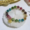 Strand Ruifan Vintage placcato oro serratura Lucky Pandent cristallo multicolore per gioielli di moda da donna YBR960