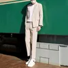 Ternos masculinos Blazers BlazerPants Alta Qualidade Moda Casual Terno Masculino Estilo Coreano Slim Jacket Calças 2 Peça Set Vestido de Noiva Festa S-5XL 231116