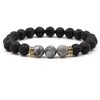 Charme Pulseiras 20 Cores 8mm Preto Lava Stone Bead Pulseira Aromaterapia Difusor de Óleo Essencial para Mulheres Homens Jóias Drop D Dhgarden DHDMV