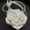 Belts Flower Rose Choker Belt Personality Waist Chain Necklace Satin Body For Dress Accessories