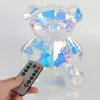 Led Rave Toy LED coloré brillant ours 30 CM modèle saint valentin cadeau décoration intérieur noël Halloween jouets 231115