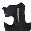 Orecchini pendenti YFJEWE nappa lunga alla moda per le donne dichiarazione di cristallo da sera orecchini a goccia gioielli da festa E642