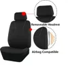 Novo upgrade Black Polyester Universal Car Seat Covers com design simples de crimpagem adequado para a maioria dos carros SUV Truck Van Seat Protector