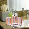 Set di accessori da bagno 4 pezzi Porta spazzolino Dispenser di sapone Decorazione tazza