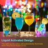 Waterproof Led Ice Cube Multi Color Changing Slow Flash Novelty Liquid Sensor Water Submersible Ice Cube for Party Wedding Bars Club Drinks Decorations