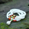 Brin 108pcs Bodhi Bodhi Root Beads Bracelet vert bouddha multi-couches ethnique vent chinois prie le vintage