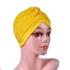 Scarves India Tam-O'-Shanter Yoga Hat Milk Silk Headband Muslim Hats Sports Leisure Toque Solid Color