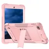 Hybrid Layer Defender Shockproof Cases For Ipad Mini 6 5 4 Mini6 Mini5 Mini4 Hard Plastic PC Soft Silicone 3 in 1 Layers Kickstand Holder Impact Front Back Cover Skin