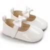 Chaussures de princesse pour bébés filles, noir, rouge, rose, cuir verni, nœud de luxe, or, argent, cuir souple, respirant, mignonnes Mary Jane, chaussures de fête pour enfants filles