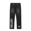 Designer Gallery American High Street Jeans larghi blu dritti con stampa di lettere Pantaloni in denim