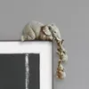 Decorative Objects Figurines Resin Elephant Ornament Family Simulation Animal Cartoon Desktop Hanging Kids Room Accessories 231115