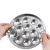 Dinnerware Sets Of Stainless Steel Escargot Dish Heat Resistant Snail Baking Plate With Clamp French Baked And Fork