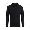 Designer Mens Polo Shirt Polo Shirt Top Polo Long Sleeved Business Casual Lapel Pure Cotton Pony broderade Designers Man Clothings Mens Brand Shirts Size S-2XL