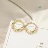 Stud -oorbellen essff goud kleurkrans ontwerp charmant voor vrouw