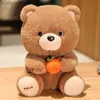 Pillows Kaii Realistic Fruit Bear Plushies Gift Funny Persimmon Bear Stuffed Animals Plush Pillows for Baby Kids Girls Home Sofa DecorL231116