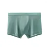 Underbyxor sömlösa män Boxare Luxury Silk Underwear Boxer Spandex 3D Crotch Nylon Shorts Slips Plus Size 3XL