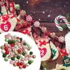 Decorações de natal contas de madeira jóias pulseira fazendo kit pequeno para contas redondas de madeira diy bastão de doces