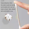 Cotton Swab Bamboo Cotton Swabs Bamboo Stick Cotton Swabs for Ears Natural Cotton Tips for Makeup Cleaning Rounded and PointedL231116