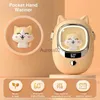 Space Heaters Electric Hand Warmer 2 in 1 Rechargeable Battery Pocket Heater Mobile Power Quick Heating Long Heating Pocket Size Portable Gift YQ231116