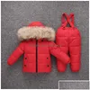 Down Coat Winter Jacka Barn Kläder Set Baby Toddler Girl Barnkläder för Boy Parka Thicken Snow Wear Ski Suit T191026 Drop D Dhuwv