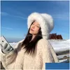 Casquettes de balle Big Fluffy Fausse Fourrure Chapeau de godet pour les femmes de luxe en peluche pêcheurs chaud pêcheur d'hiver Colorf et magnifique livraison directe F Dhsfy