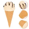 Party Decoration Candy Set Ice Cream Toy Model Figur Figur Toddler låtsas Play Food Beach Toys Kids Cone Prop Simulation