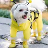 Vêtements pour chiens Pet Raincoat Combinaison à capuche Chiens Manteau imperméable Vêtements résistants à l'eau pour chats Fournitures de veste