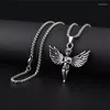 Anhänger Halsketten Hiphop / Rock Kette Hals Titan Stahl Hip Hop Kreuz männlich Hiphop Mode Unisex Großhandel Designer Charms