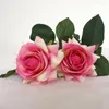 Dekorativa blommor Artificial 2 Head Rose Retro Bridal Bouque för bröllop Blommor Arrangemang Hembord Juldekorförsörjning