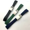 Watch Bands Flat Head Suitable For 20mm Silicone With Green Black Water Ghost Diver GMT Ditona Yacht Rubber Chain