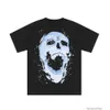 Tasarımcı Moda Giyim Lüks Tees Tshirts Revenges Yaz Yeni Buz Kar Kafatası Baş Baskı T-Shirt Büyük boy gevşek gündelik gençlik kısa kollu moda