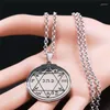 Hanger Kettingen Joodse Davidster Pentagram De Zon Jupiter Rvs Ketting Solomon Hexagram Amulet Sieraden N3652S07