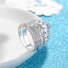 Anneaux de mariage Bague en forme de couronne Arrivée Princesse Style Femmes Doigt Haute Qualité CZ Zircone Bijoux de Fiançailles K099